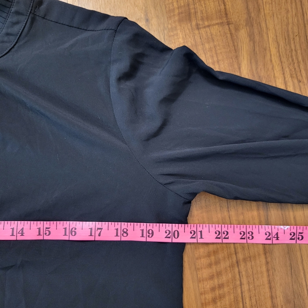 Calvin Klein Black Blouse with Pleated accents, size M - Picture 7 of 16